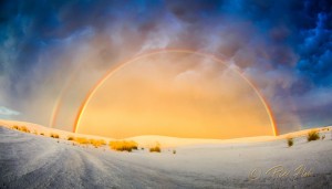Double Rainbow at White Sands National Monument.